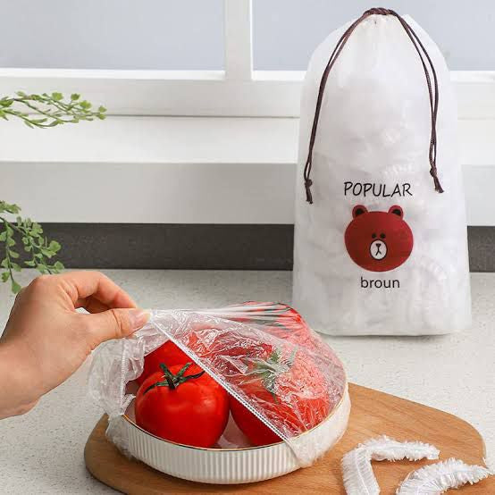 Elastic Food Storage Covers – 100Pcs