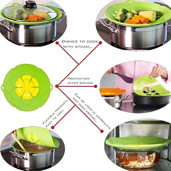 Silicone Spill Stopper Multi-Function Lid