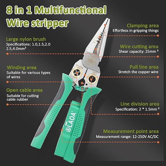 Nose Plier With Ncv Multi Functional 8-in-1