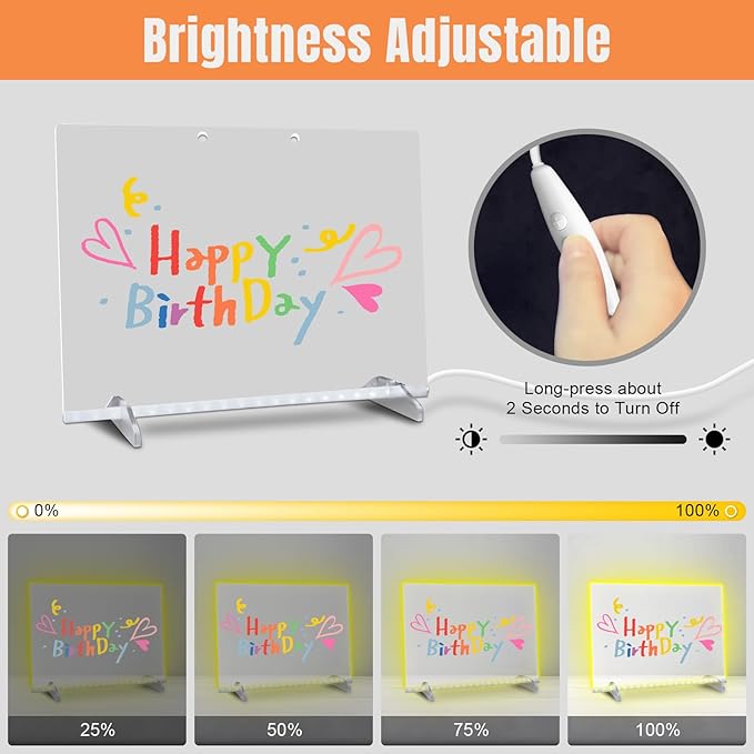 MagicGlow LED Note Board - Spacious Editition