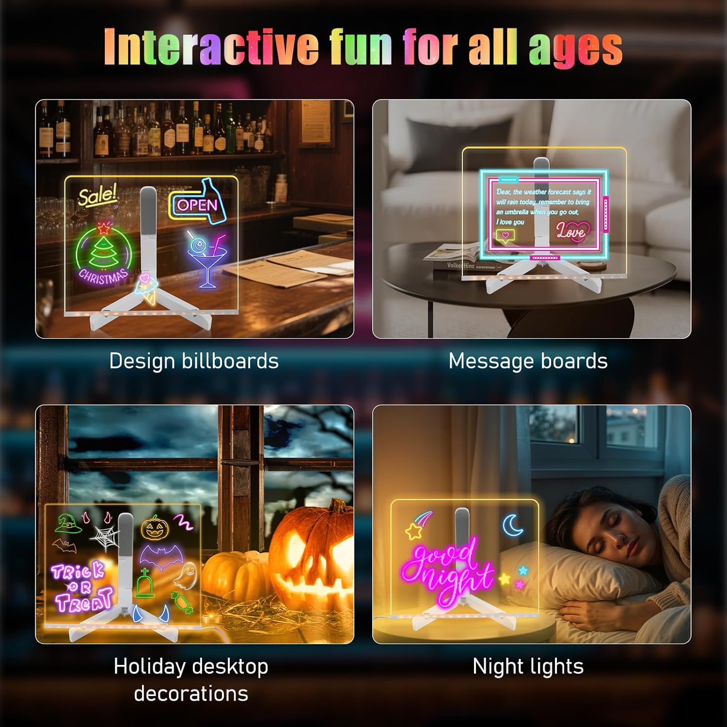 MagicGlow LED Note Board - Spacious Editition