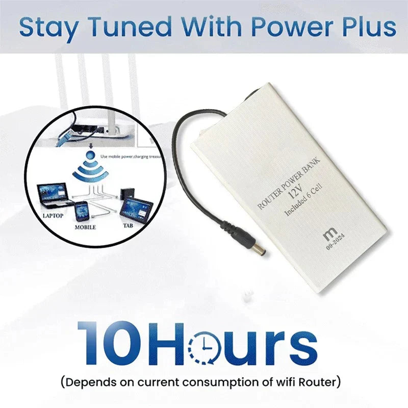 Wifi Router Power Bank (8-10hrs Battery Time)